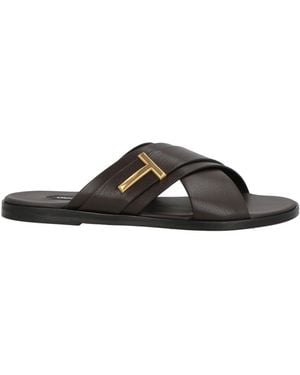 Tom Ford Sandals Leather - Black