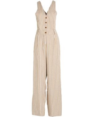 Alysi Chocolat Jumpsuit Linen, Cotton, Polyamide - Natural