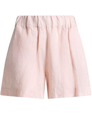 120% Lino Blush Shorts & Bermuda Shorts Linen - Pink
