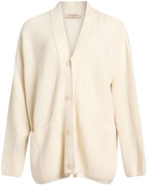 Gentry Portofino Cream Cardigan Alpaca Wool, Silk - Natural