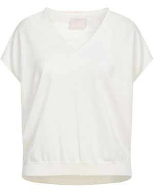 Hemisphere Ivory Sweater Merino Wool, Elastane - White