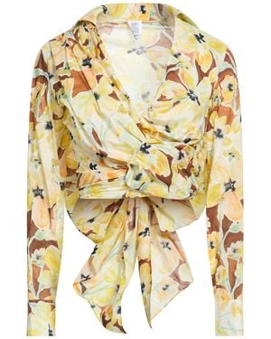 Rosie Assoulin Top Cotton - Metallic