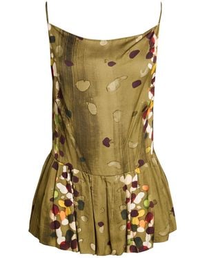 Manila Grace Top Viscose - Green