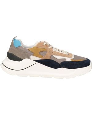 Date Midnight Sneakers Leather, Textile Fibers - White