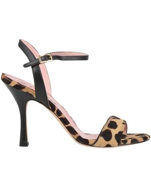 LES AMARANTI Sand Sandals Leather - Metallic
