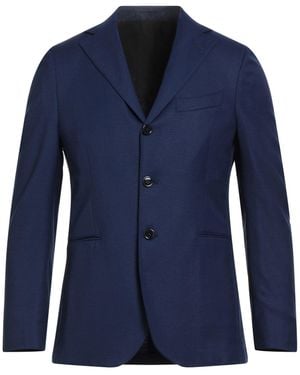 SARTITUDE NAPOLI Blazer Super 110S Wool, Elastane - Blue