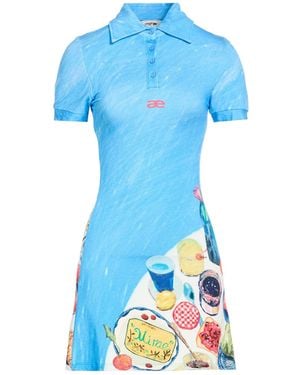 Mirae Mini Dress Viscose, Elastane - Blue