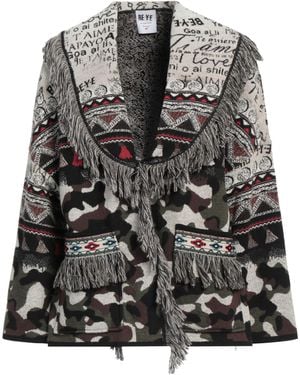 BE-Y-E BE YOUR ESSENCE Jacket Acrylic, Viscose, Wool - Grey