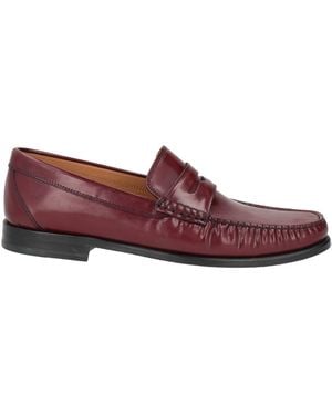 Testoni Burgundy Loafers Leather - Purple