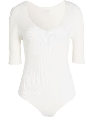 Twinset Sisters Ivory Bodysuit Viscose, Polyester - White