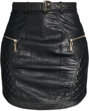 Blugirl Blumarine Mini Skirt Lambskin - Black