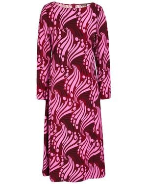 Maliparmi Midi Dress Polyester, Elastane - Red
