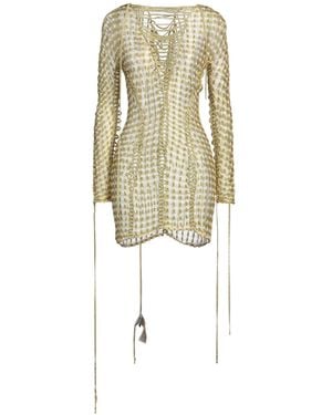 Isa Boulder Mini Dress Rayon - White