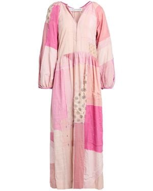 Alix Of Bohemia Midi Dress Cotton, Silk - Pink