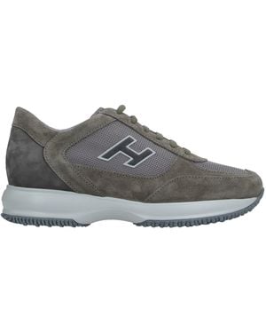 Hogan Sneakers Soft Leather, Textile Fibers - Gray
