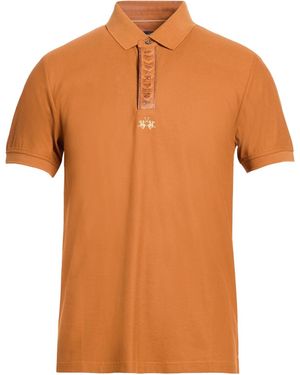 La Martina Camel Polo Shirt Cotton, Elastane - Orange