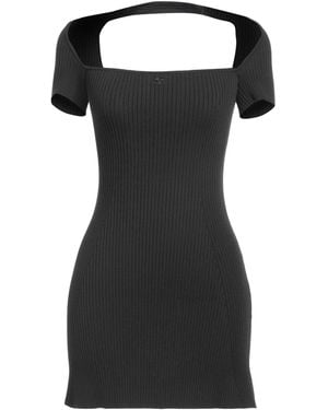 Courreges Mini Dress Viscose, Polyester - Black
