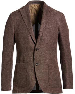 Lardini Blazer Linen, Cotton, Silk - Brown