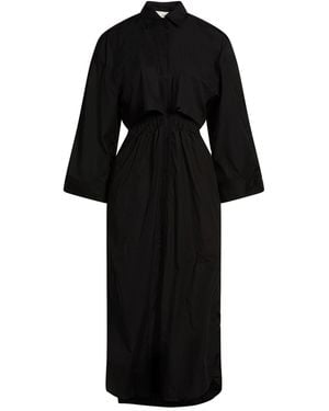 Isabel Benenato Maxi Dress Cotton - Black