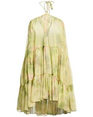 MISA Los Angles Light Mini Dress Polyester - Yellow