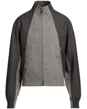 Thom Browne Charcoal Jacket Virgin Wool - Gray