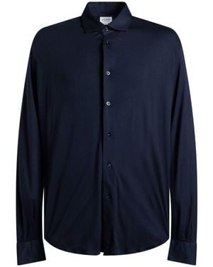 Mazzarelli Shirt Lyocell, Cashmere - Blue