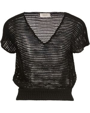 Agnona Jumper Silk, Cotton - Black