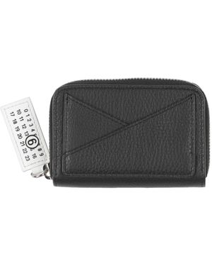 MM6 by Maison Martin Margiela Coin Purse Cow Leather, Brass - Black