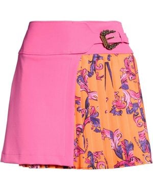 Versace Jeans Couture Fuchsia Mini Skirt Viscose, Polyamide, Elastane - Pink