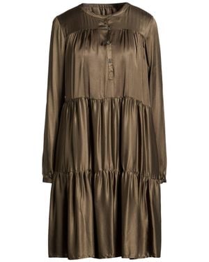 Robert Friedman Military Mini Dress Viscose - Brown