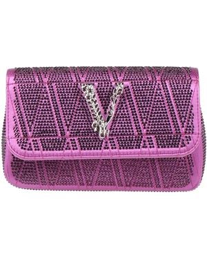 Versace Mauve Handbag Viscose, Silk - Purple