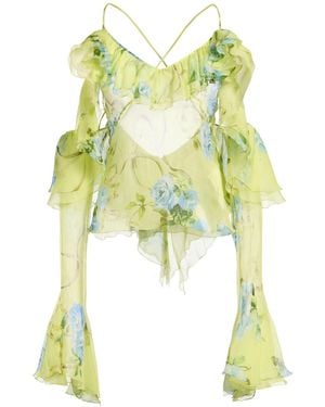 Blumarine Lime Top Silk - Yellow