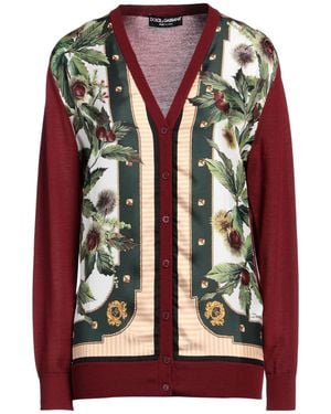 Dolce & Gabbana Brick Cardigan Cashmere, Silk - Red