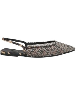 Le Silla Dark Ballet Flats Textile Fibers - Green