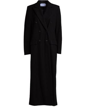 Harris Wharf London Overcoat & Trench Coat - Black