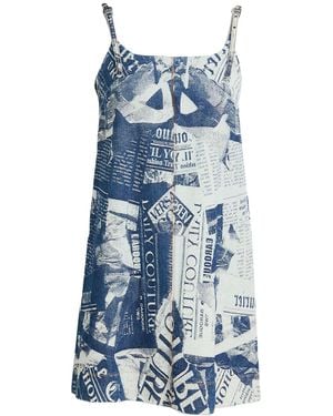 Versace Jeans Couture Mini Dress Cotton, Elastane - Blue