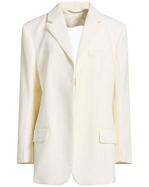 Victoria Beckham Ivory Blazer Viscose, Cotton - White