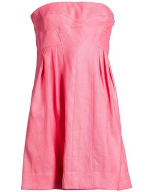 Versace Fuchsia Mini Dress Ramie, Polyamide - Pink