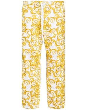Versace Jeans Couture Pants Cotton - Yellow