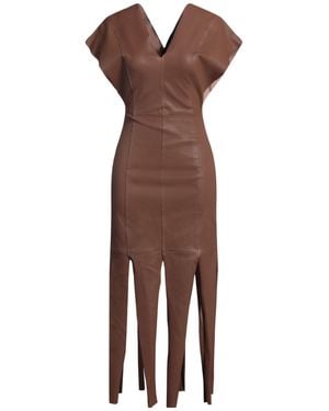 By Malene Birger Maxi Dress Lambskin, Cotton, Elastane - Brown