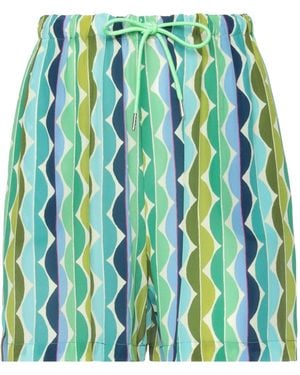 WU'SIDE Shorts & Bermuda Shorts Viscose - Green