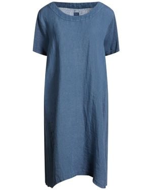 120% Lino Mini Dress Linen - Blue