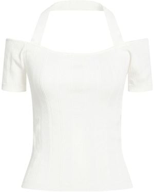 Grifoni Cream Top Viscose, Polyamide - White