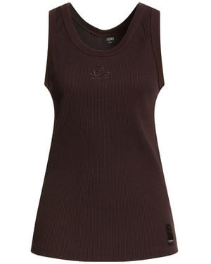 Burberry Camiseta De Tirantes - Marrón