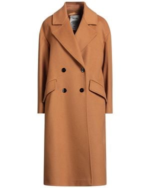 ANNIE PARIS Camel Coat Virgin Wool, Polyamide, Cashmere - Brown