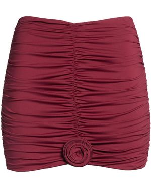 LaRevêche Burgundy Mini Skirt Polyamide, Elastane - Red