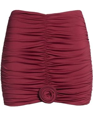 LaRevêche Burgundy Mini Skirt Polyamide, Elastane - Red