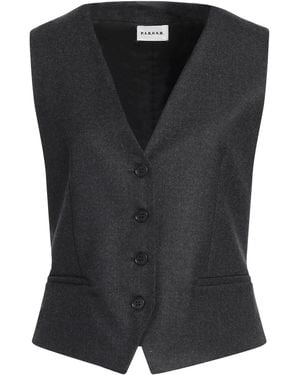 P.A.R.O.S.H. Tailored Vest Virgin Wool, Recycled Cashmere, Elastane - Black