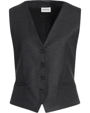 P.A.R.O.S.H. Tailored Vest Virgin Wool, Recycled Cashmere, Elastane - Black