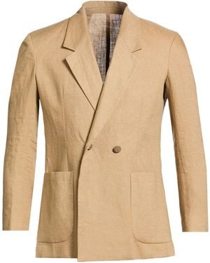 MARSĒM Collection Camel Blazer Linen - Natural